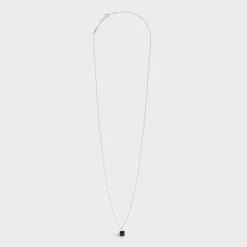 Discount Aiguise Necklace in Sterling Silver with Rhodium finish and Onyx Necklaces