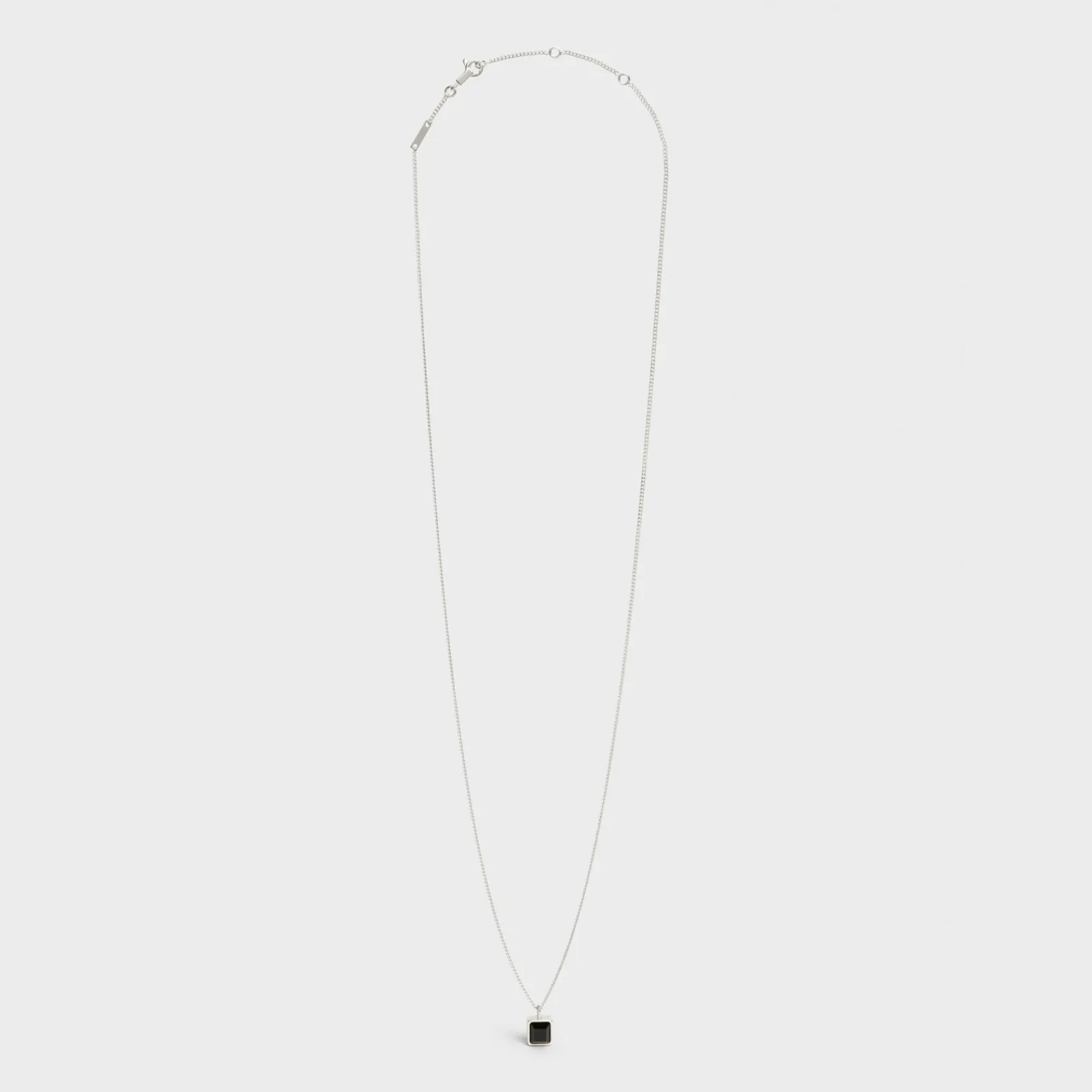 Discount Aiguise Necklace in Sterling Silver with Rhodium finish and Onyx Necklaces