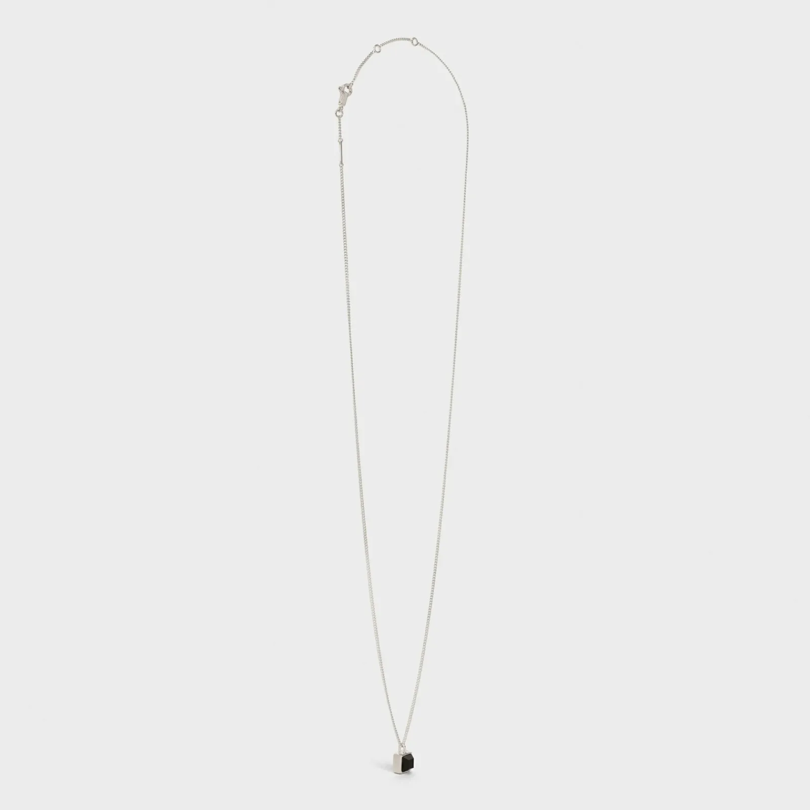 Discount Aiguise Necklace in Sterling Silver with Rhodium finish and Onyx Necklaces