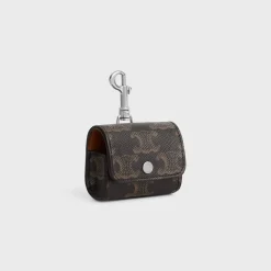 Outlet Airpods case in Triomphe canvas and Calfskin Triomphe Canvas | Categories·Ech Accessories
