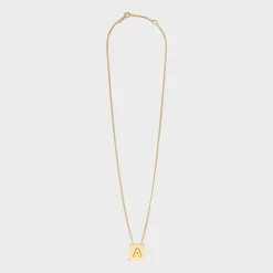 New Alphabet A Necklace in Brass with finish Women Alphabet | Categories·Necklaces