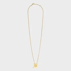 Fashion Alphabet B Necklace in Brass with finish Women Alphabet | Categories·Necklaces