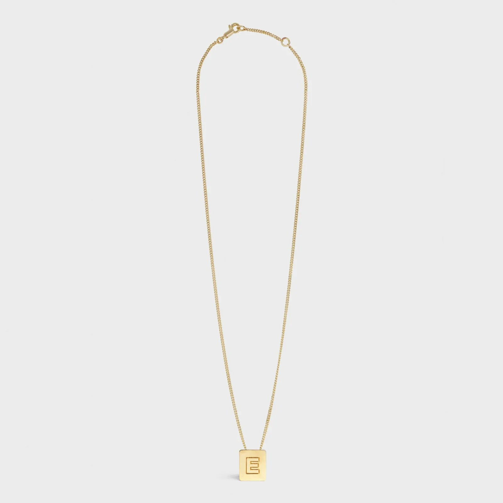 New Alphabet E Necklace in Brass with finish Women Alphabet | Categories·Necklaces