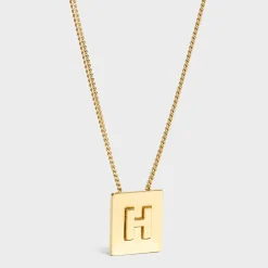 Hot Alphabet H Necklace in Brass with finish Women Alphabet | Categories·Necklaces