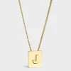 New Alphabet J Necklace in Brass with finish Women Alphabet | Categories·Necklaces