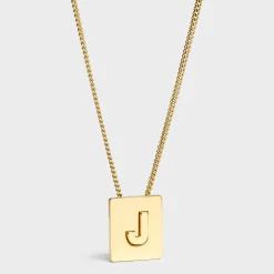 New Alphabet J Necklace in Brass with finish Women Alphabet | Categories·Necklaces