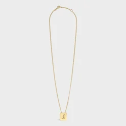 New Alphabet J Necklace in Brass with finish Women Alphabet | Categories·Necklaces