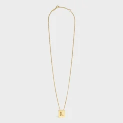 Hot Alphabet L Necklace in Brass with finish Women Alphabet | Categories·Necklaces