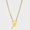 New Alphabet P Necklace in Brass with finish Women Alphabet | Categories·Necklaces