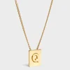 New Alphabet Q Necklace in Brass with finish Women Alphabet | Categories·Necklaces