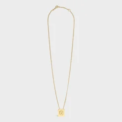 New Alphabet Q Necklace in Brass with finish Women Alphabet | Categories·Necklaces