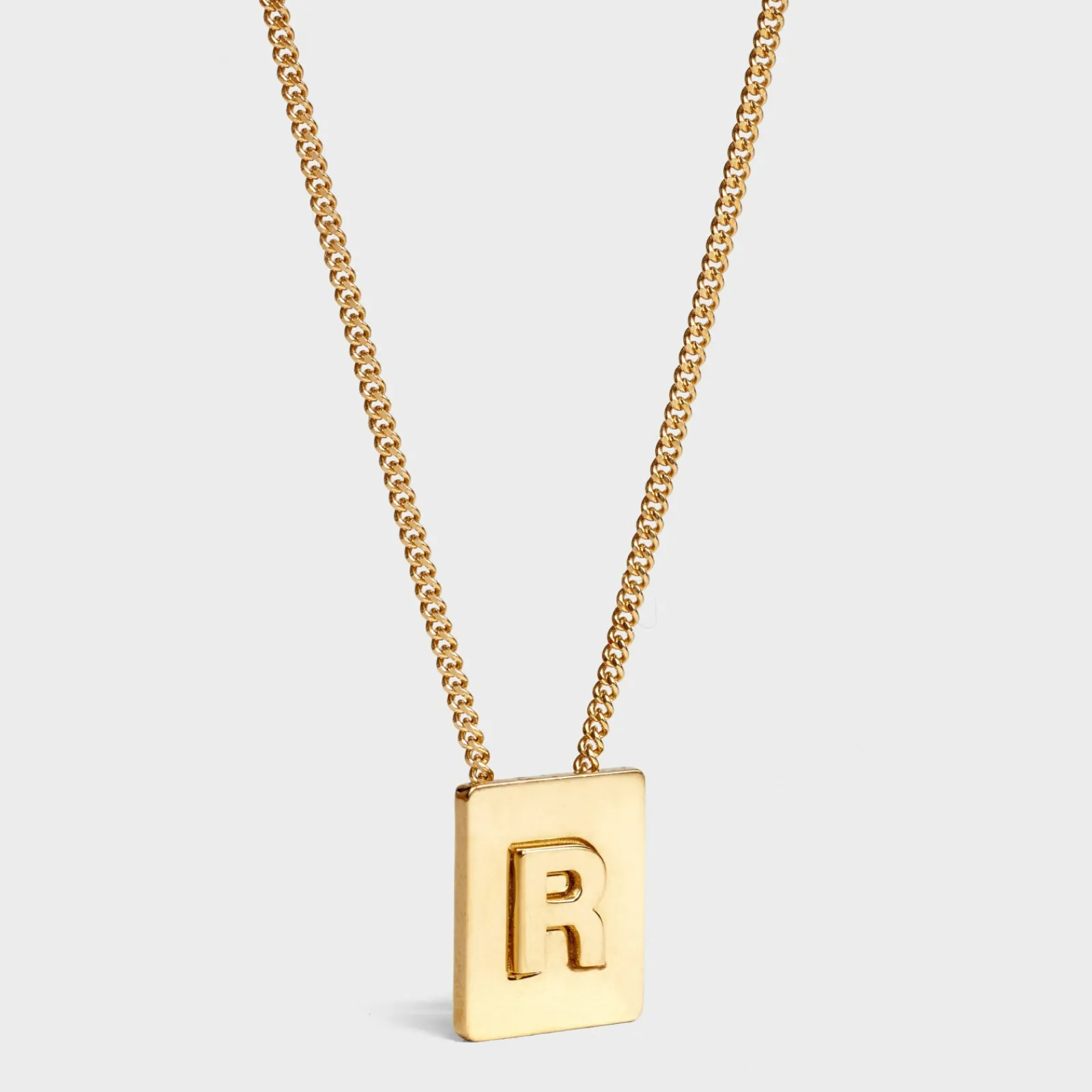 New Alphabet R Necklace in Brass with finish Women Alphabet | Categories·Necklaces