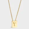 Hot Alphabet T Necklace in Brass with finish Women Alphabet | Categories·Necklaces