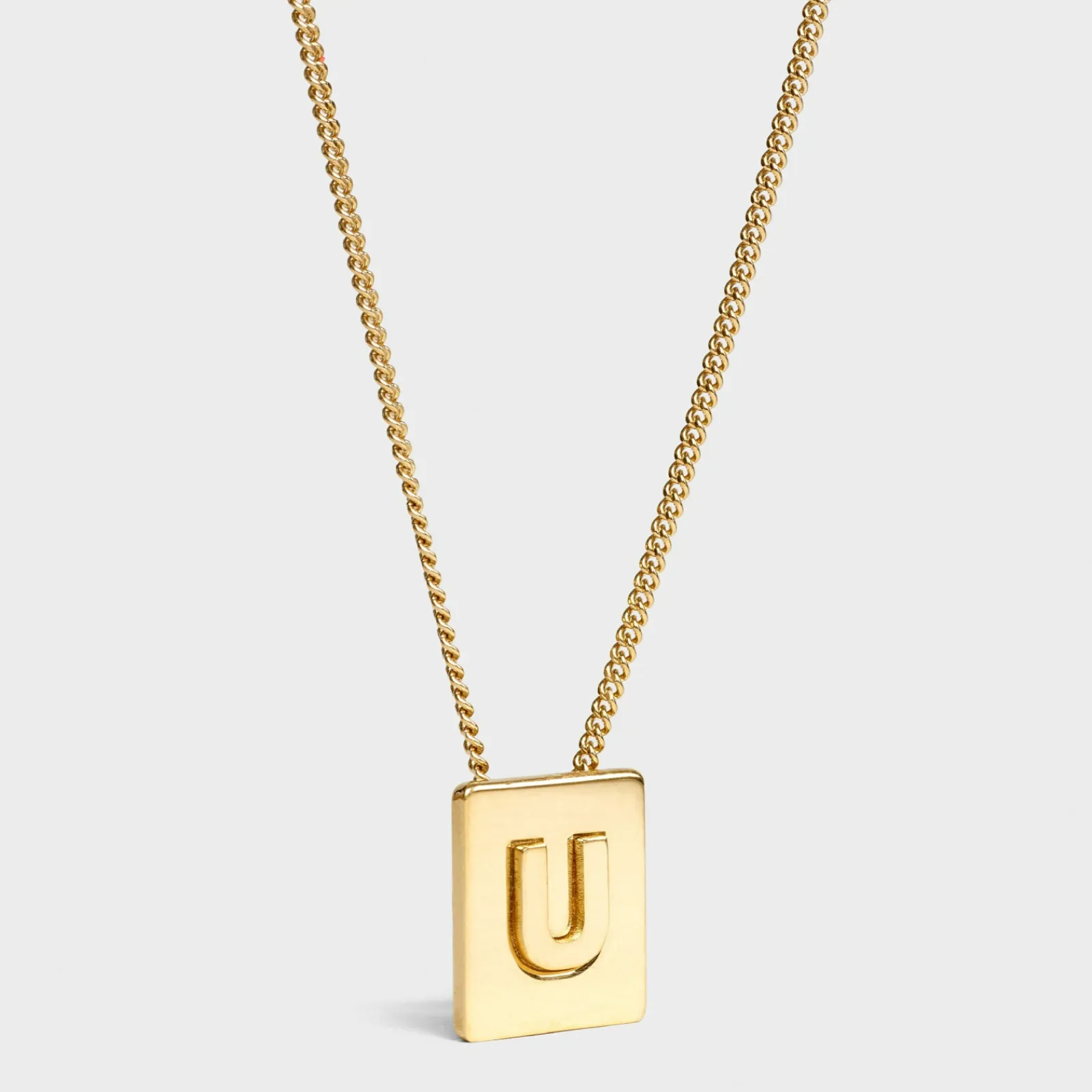 Outlet Alphabet U Necklace in Brass with finish Women Alphabet | Categories·Necklaces