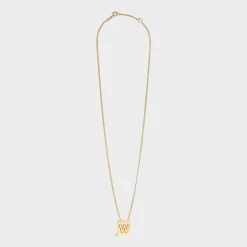 Clearance Alphabet W Necklace in Brass with finish Women Alphabet | Categories·Necklaces