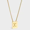Online Alphabet X Necklace in Brass with finish Women Alphabet | Categories·Necklaces