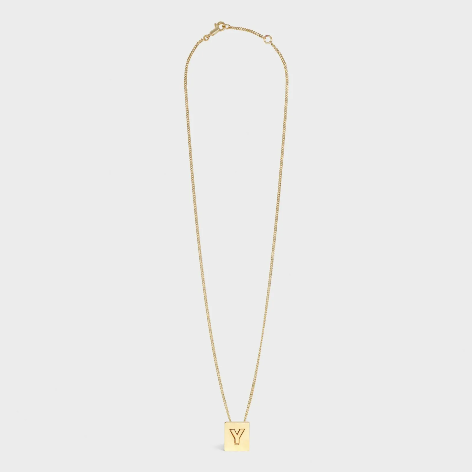 Online Alphabet Y Necklace in Brass with finish Women Alphabet | Categories·Necklaces