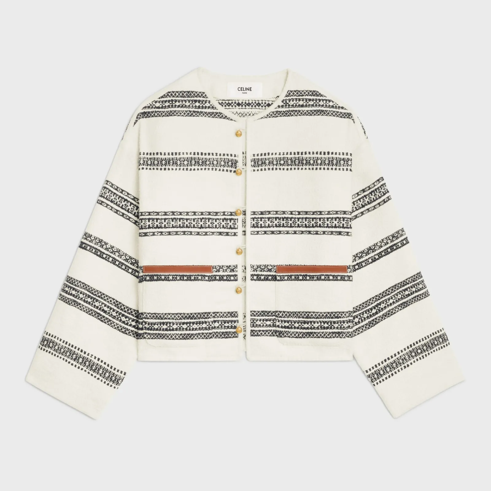 Online baja cardigan in striped tweed Women Jackets