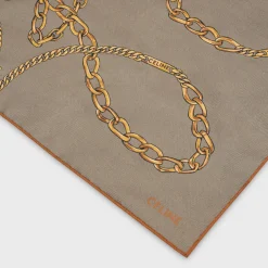 Discount BANDANA IN CHAIN SILK TWILL Women Silk Scarves
