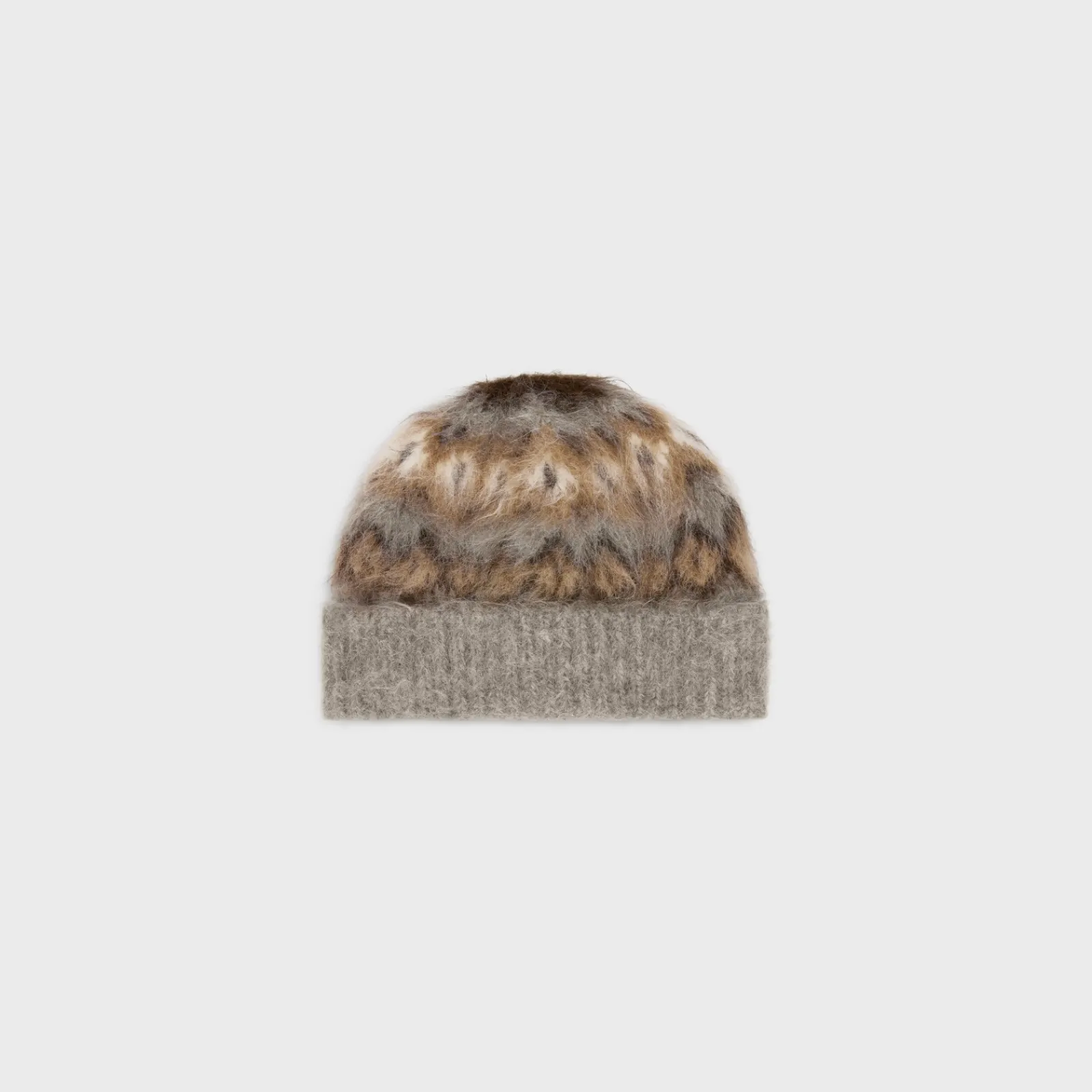Hot beanie in brushed fair isle alpaca wool Hats And Soft Accessories