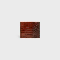 Fashion Bi-fold Wallet with Coin Compartment in CROCODILE EMBOSSED CALFSKIN Essentials | Categories·Allets