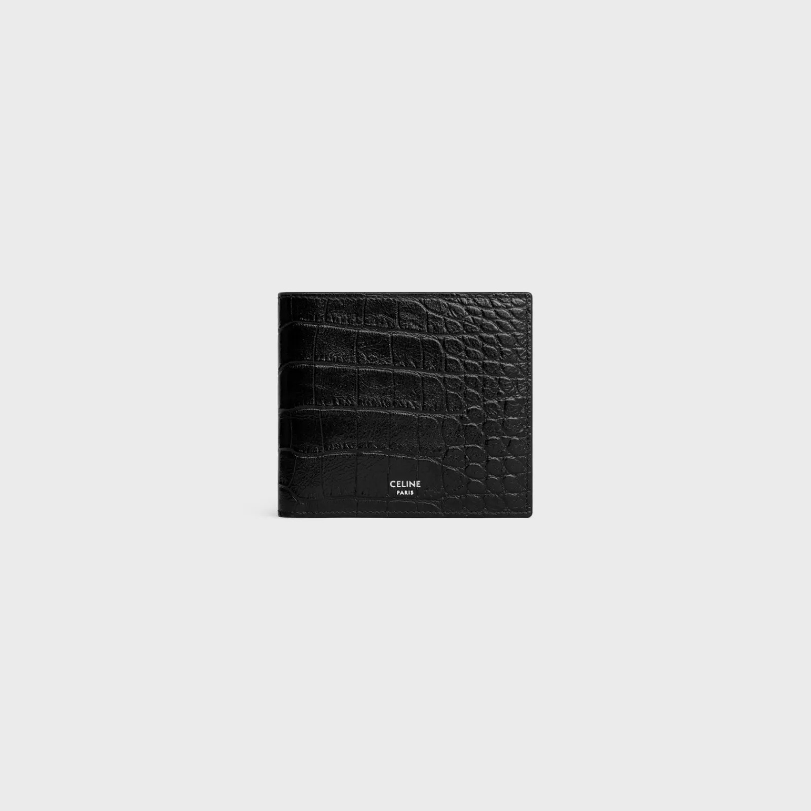 Fashion Bi-fold Wallet with Coin Stamped Croco Embossed Calf Essentials | Categories·Allets