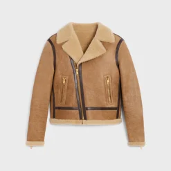 New biker jacket in lambskin shearling Women Jackets | Leather And Shearling