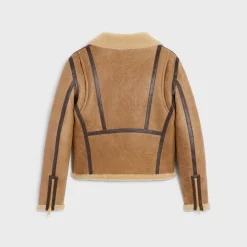 New biker jacket in lambskin shearling Women Jackets | Leather And Shearling
