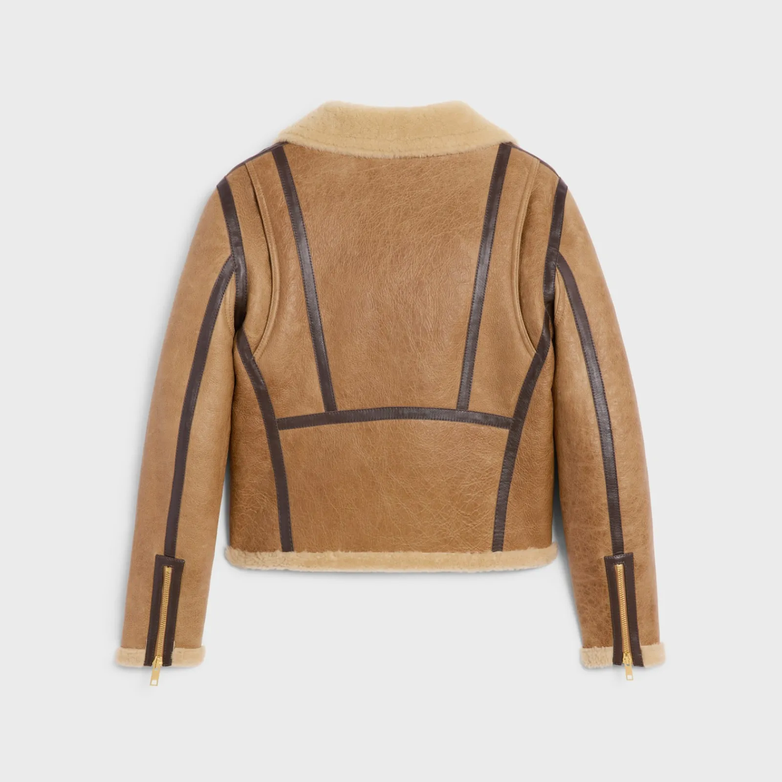 New biker jacket in lambskin shearling Women Jackets | Leather And Shearling