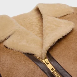 New biker jacket in lambskin shearling Women Jackets | Leather And Shearling