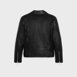 Online biker jacket with cabochons in calfskin Coats & Blousons | Leather