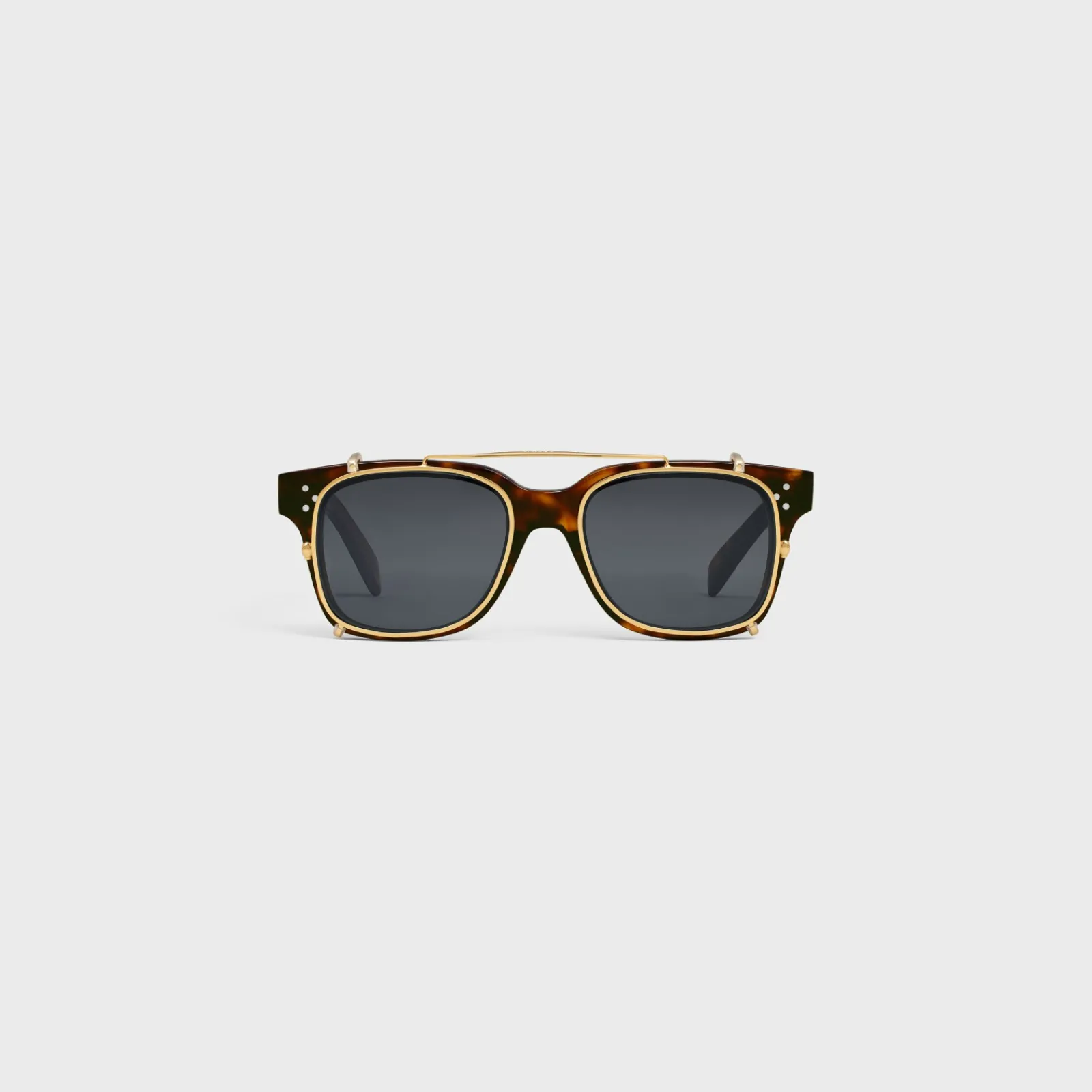 Sale Black Frame 51 Sunglasses in Acetate with Metal Sunglasses