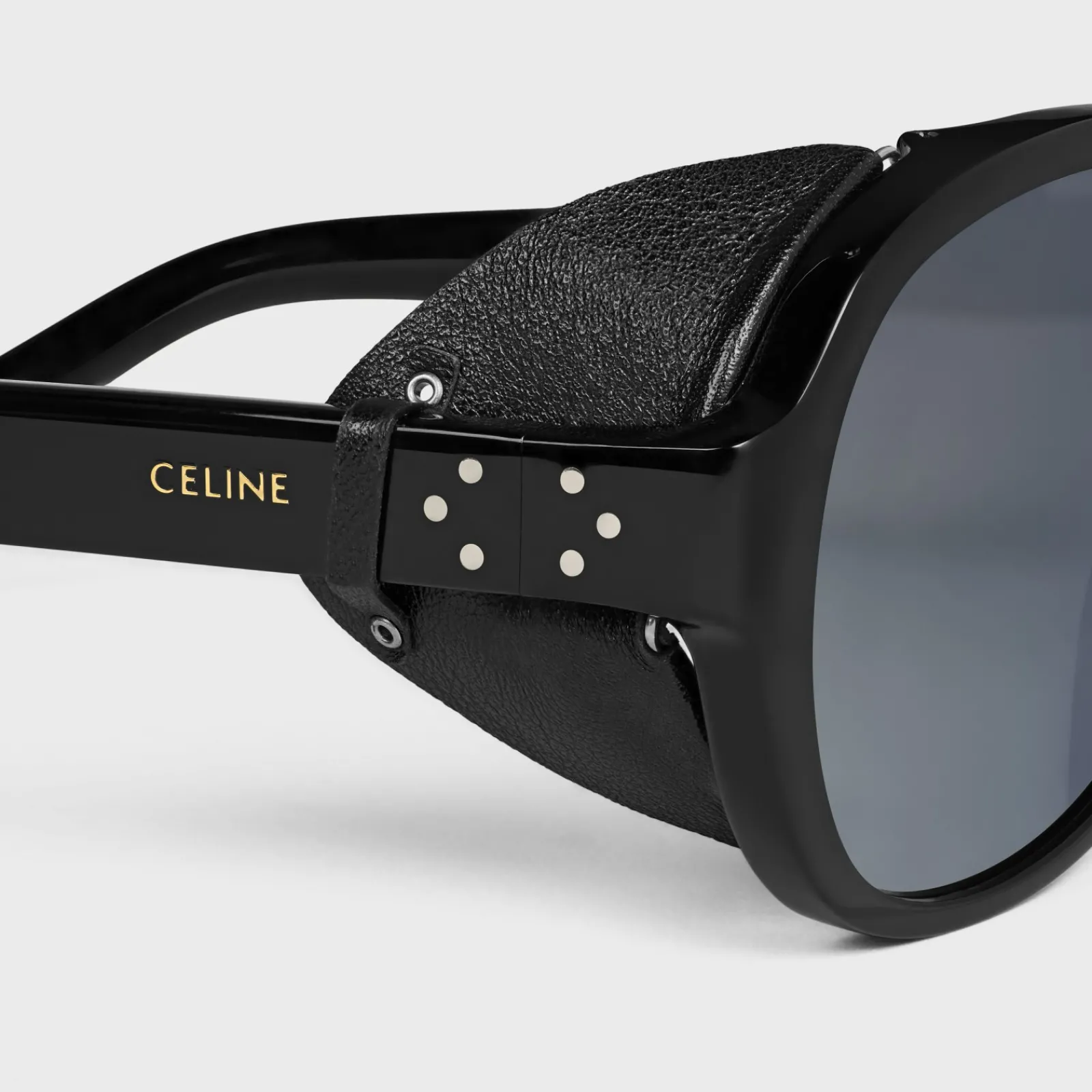 Online Frame 57 Sunglasses in Acetate with Leather Sunglasses