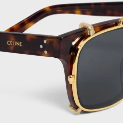 Sale Black Frame 51 Sunglasses in Acetate with Metal Sunglasses