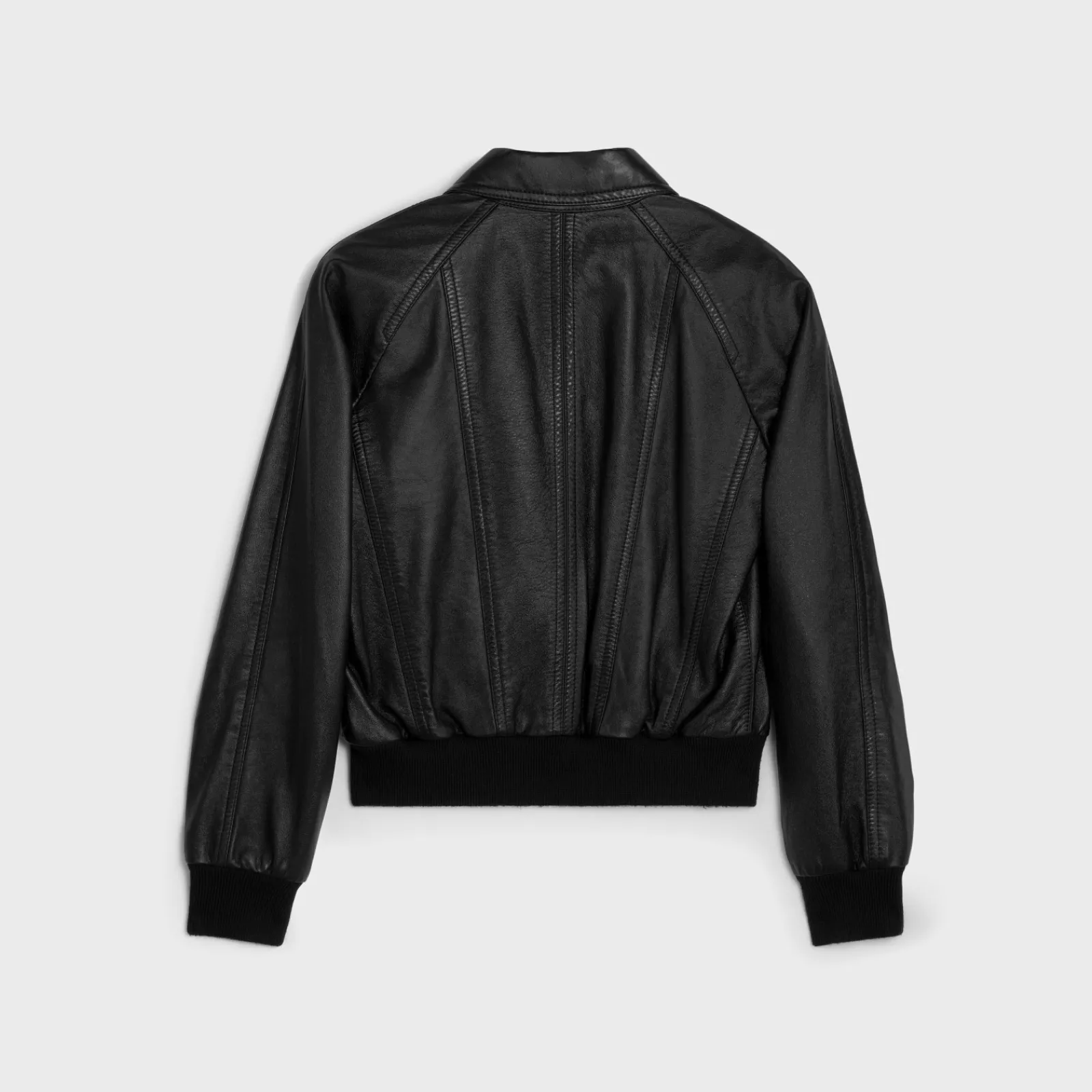 Fashion blouson jacket with cutouts in soft lambskin Leather