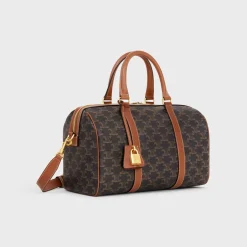 Hot BOSTON in Triomphe Canvas and calfskin Women Triomphe Canvas | More Lines·Cuir Triomphe