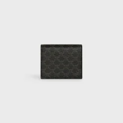 Outlet Business Card Holder in Triomphe Canvas and Lambskin Women Triomphe Canvas | Categories·Coin And Card Holders
