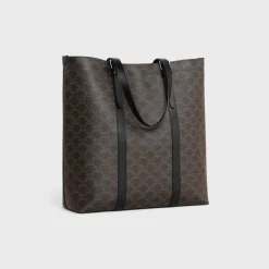 Outlet CABAS WITH BUCKLE in TRIOMPHE CANVAS AND CALFSKIN Triomphe Canvas | Categories·Tote Bags