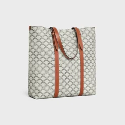 Sale CABAS WITH BUCKLE in Triomphe Canvas and calfskin Triomphe Canvas | Categories·Tote Bags