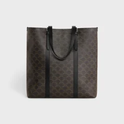 Outlet CABAS WITH BUCKLE in TRIOMPHE CANVAS AND CALFSKIN Triomphe Canvas | Categories·Tote Bags