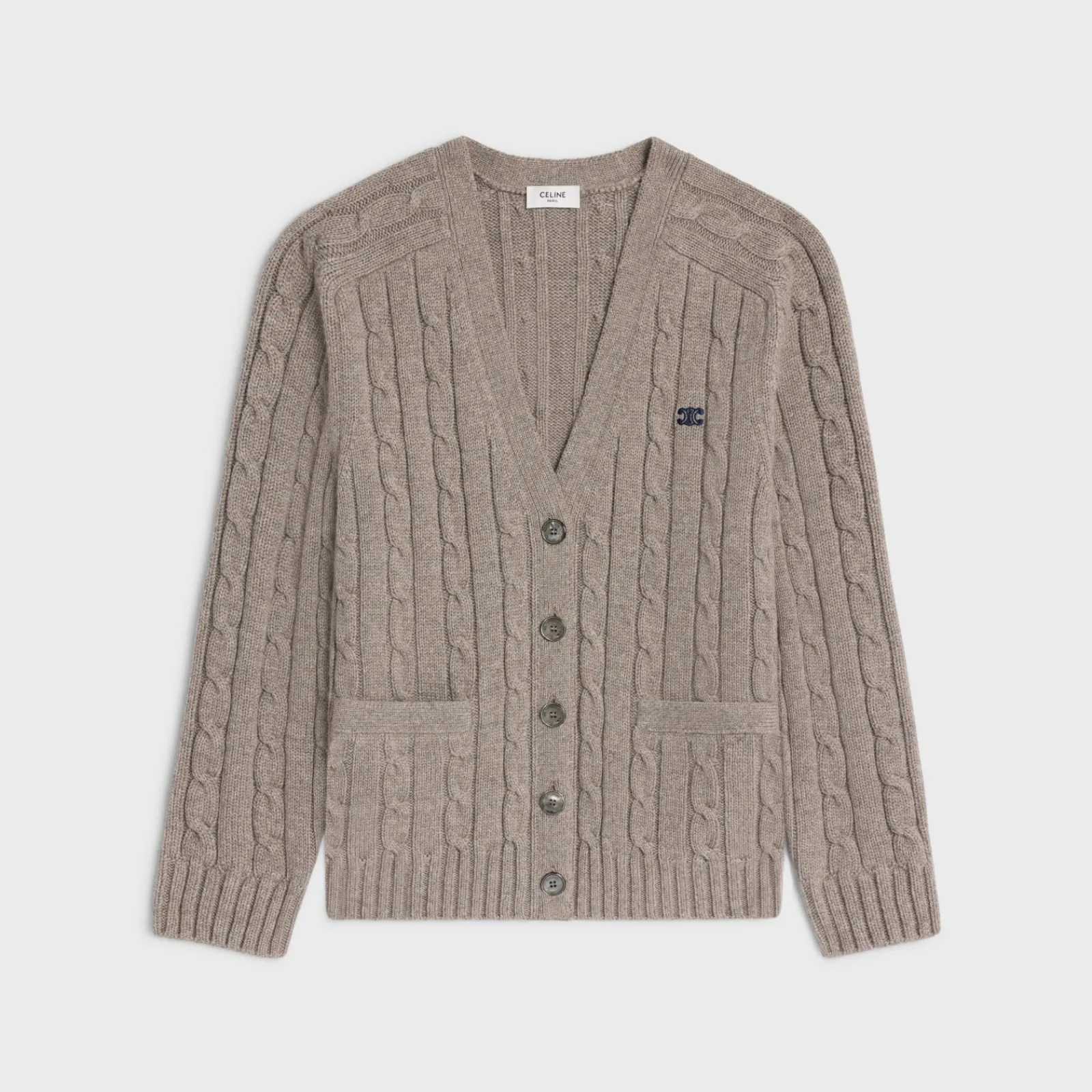 Discount cable-knit triomphe cardigan in cashmere Women Knitwear