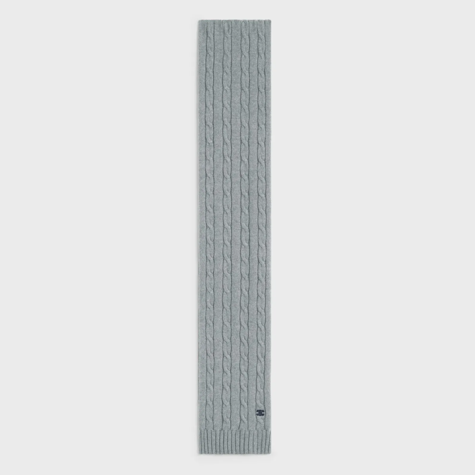 Online cable-knit triomphe scarf in cashmere Hats And Soft Accessories