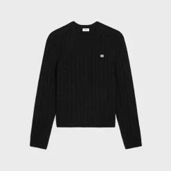 Fashion cable-knit triomphe sweater in cashmere Knitwear