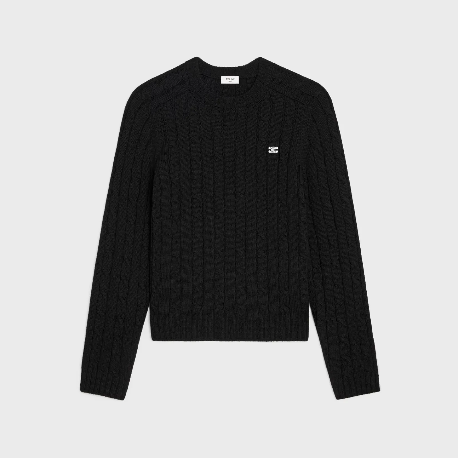 Fashion cable-knit triomphe sweater in cashmere Knitwear