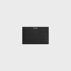 Sale Card holder in Calfskin with mini triomphe embossed Categories·Oin And Card Holders