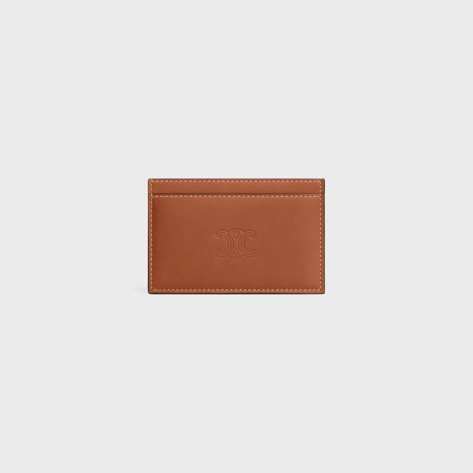 Fashion Card holder in Natural calfskin with triomphe embossed Essentials | Categories·Oin And Card Holders