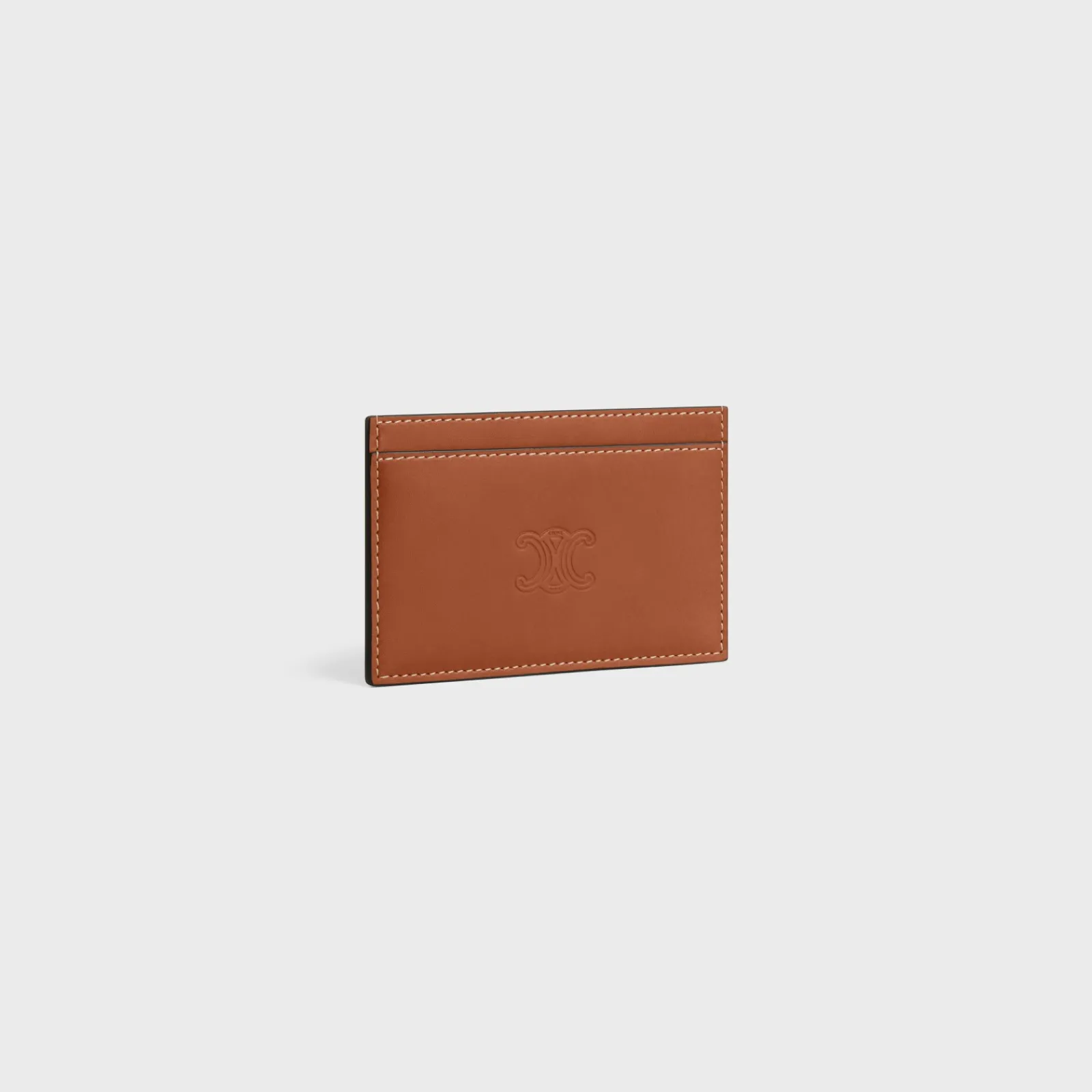 Fashion Card holder in Natural calfskin with triomphe embossed Essentials | Categories·Oin And Card Holders