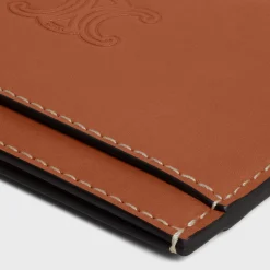 Fashion Card holder in Natural calfskin with triomphe embossed Essentials | Categories·Oin And Card Holders