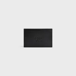 New Card holder in Satinated calfskin with triomphe embossed Essentials | Categories·Oin And Card Holders