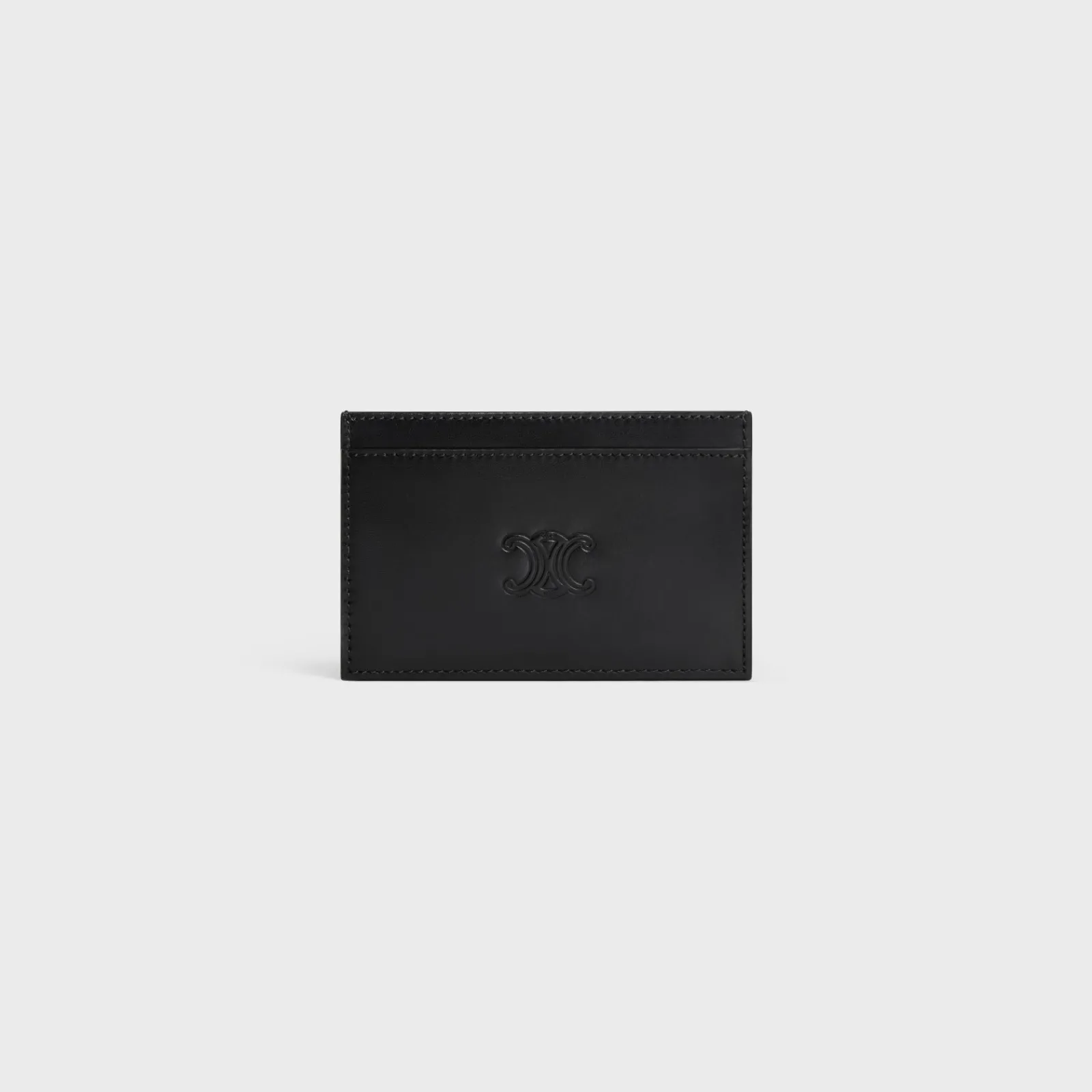 New Card holder in Satinated calfskin with triomphe embossed Essentials | Categories·Oin And Card Holders